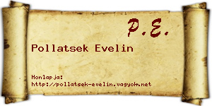 Pollatsek Evelin névjegykártya